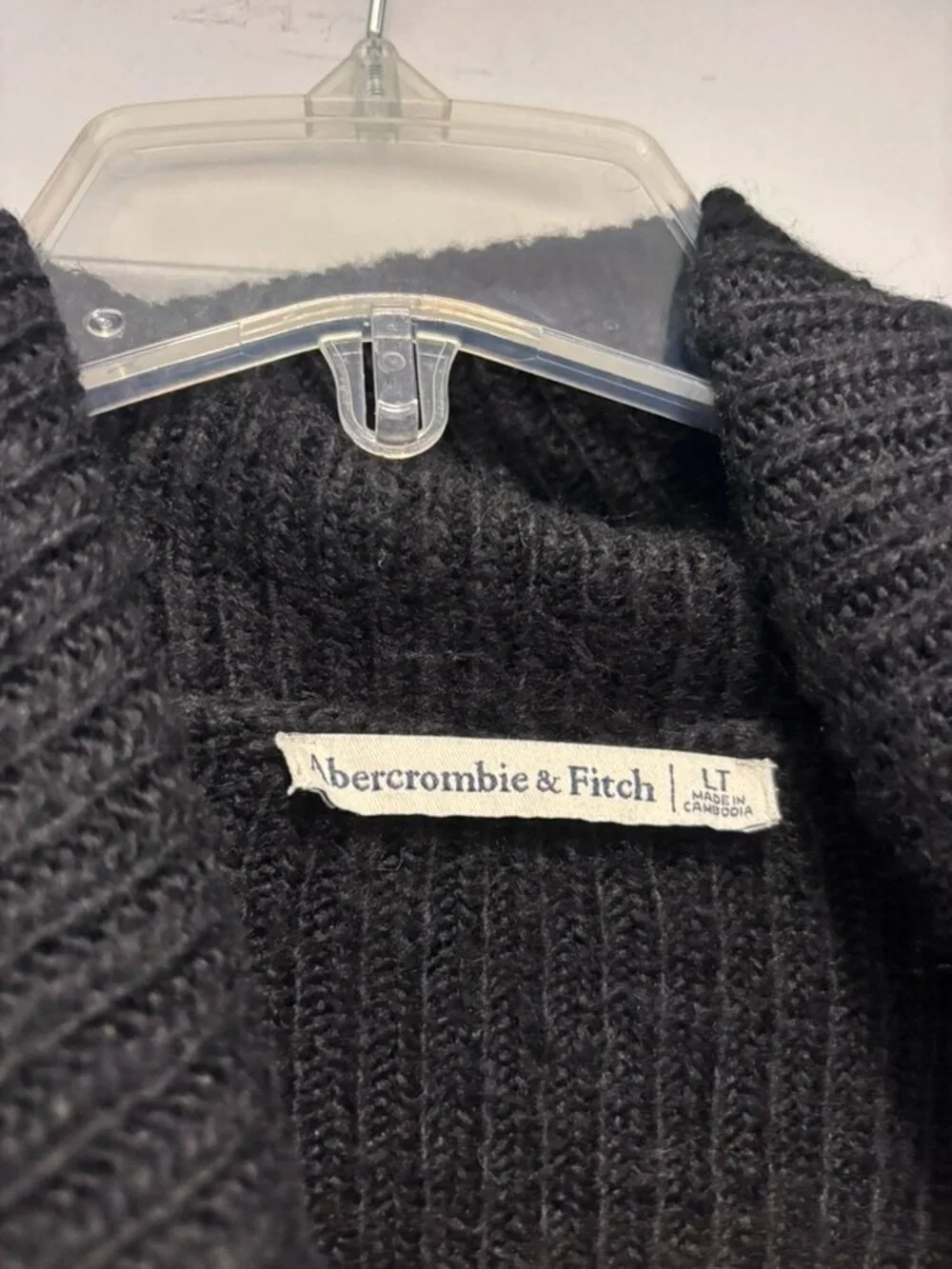Abercrombie & Fitch Black Knit Turtleneck Sweater Dress